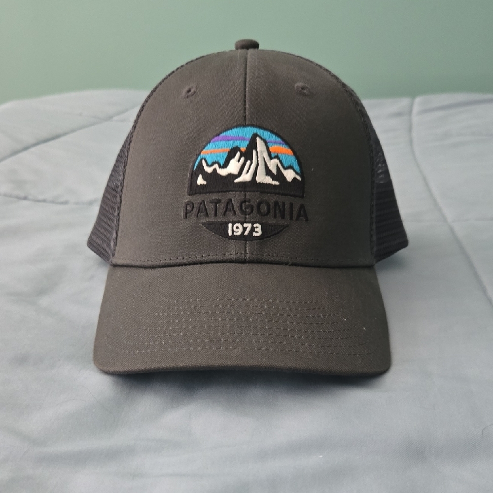 Patagonia Charcoal Trucker Hat with Logo